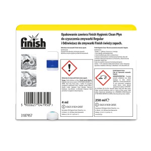 FINISH DuoPack Płyn do czyszczenia zmywarki regular 250ml + deo odor 4ml